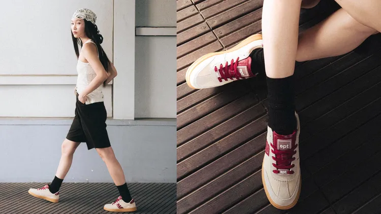 EPT SANTOS 經典德訓鞋台灣限定酒紅色，3680元。品牌提供