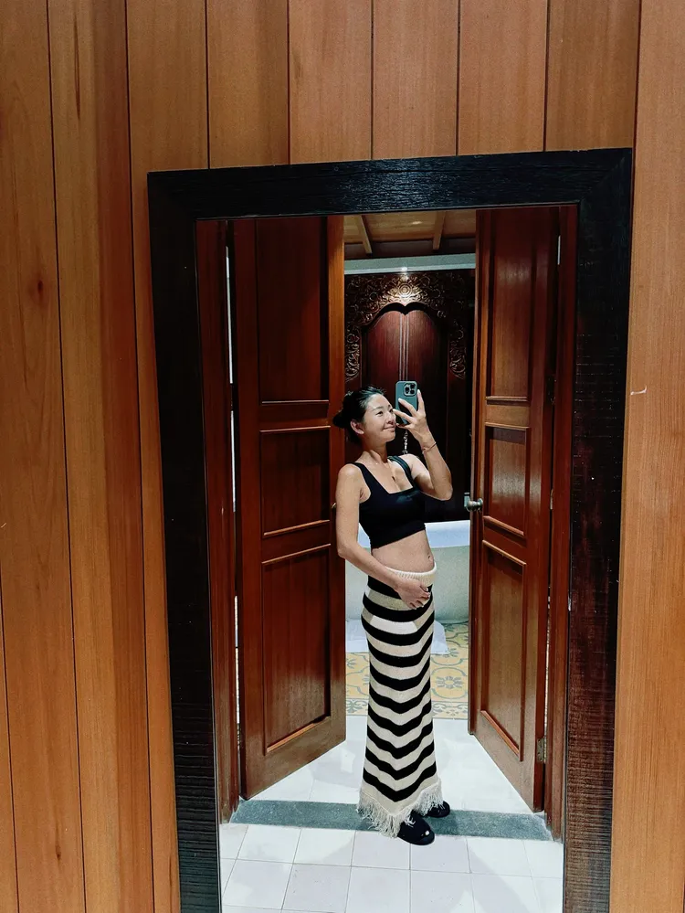 「華航林依晨」結婚近一年半，目前懷孕三個多月。翻攝自Ivy臉書