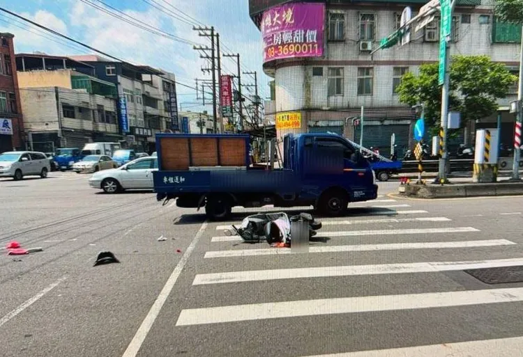 車禍現場。蘆竹警分局提供