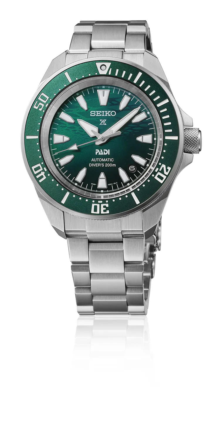 Seiko Prospex「Save the Ocean」X PADI全新聯名錶款-SRPL53K1，2萬500元。品牌提供