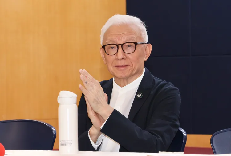 反共護台志工聯盟記者會，罷團代表曹興誠。資料照，莊宗達攝