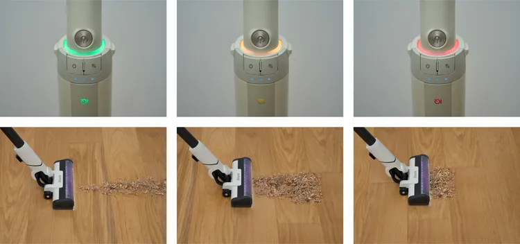 Smart iQ技術可自動偵測灰塵量，自動調節吸力，並呈現於iQ圖示上。Shark提供