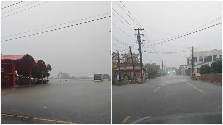 嘉義六腳娘媽堂淹水。翻攝《我是六腳人》臉書