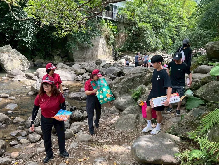 義消前往防溺重點水域進行宣導。翻攝畫面