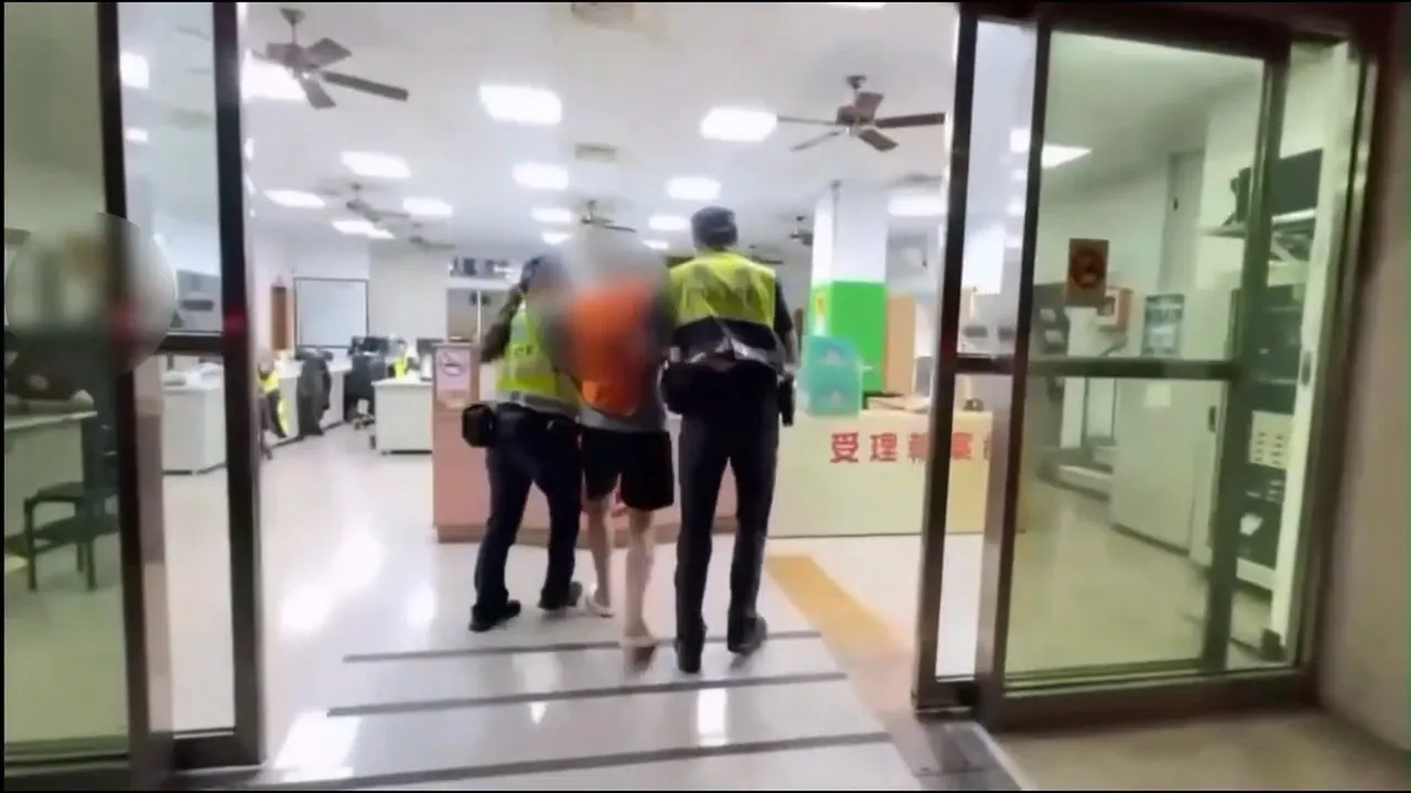 驾驶酒驾,涉嫌公共危险罪,遭警方移送法办。翻摄画面