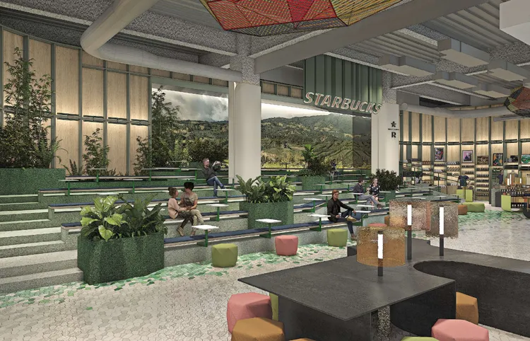 將成為全台最大星巴克的門市「星巴克典藏DREAM PLAZA台北」。統一集團提供