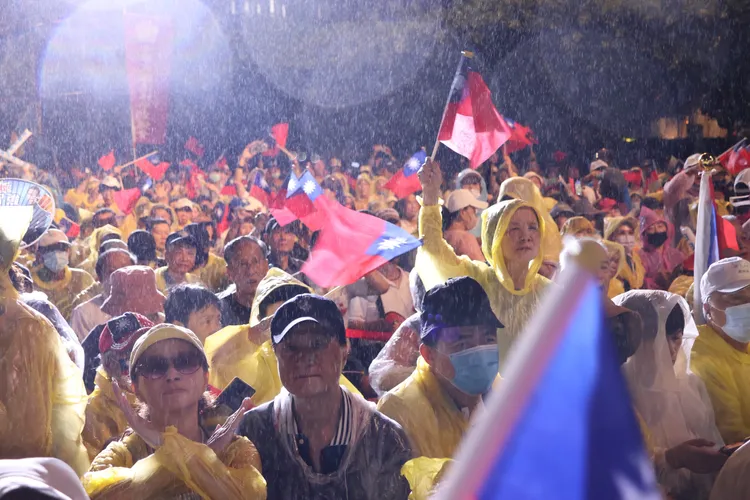 國民黨25日晚間在凱道舉辦「不同意罷免」選前之夜。莊宗達攝