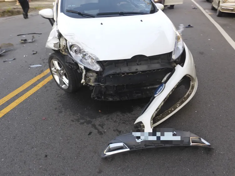 車禍現場。竹東警分局提供
