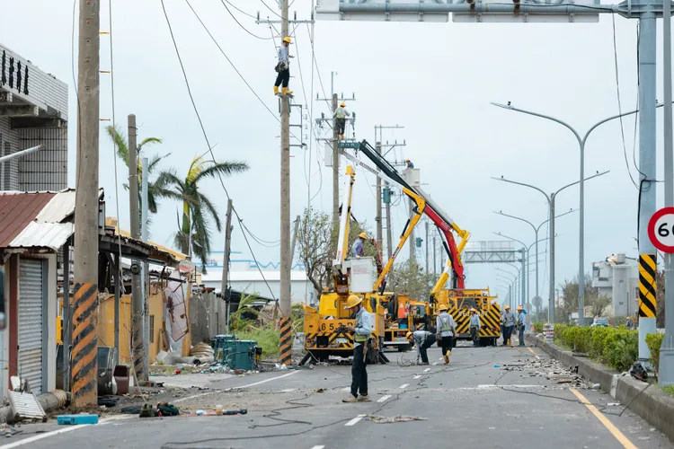 根據台電資料，台電出班人數計1萬人次、出動工程車輛超過6千車次。總統府提供