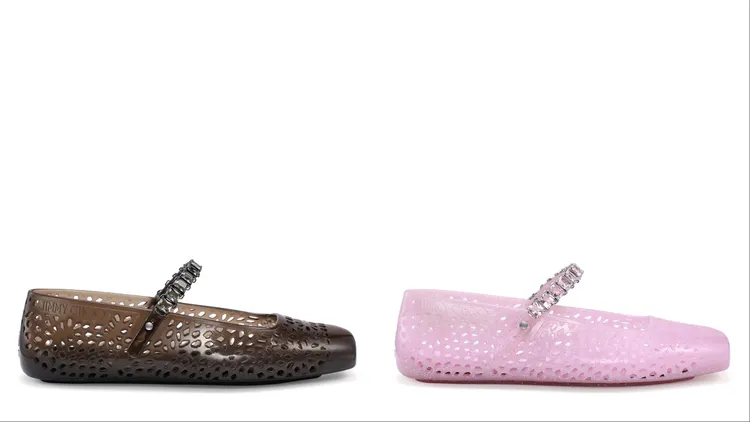 Jimmy Choo Jelly果凍平底鞋，各1萬5800元。品牌提供