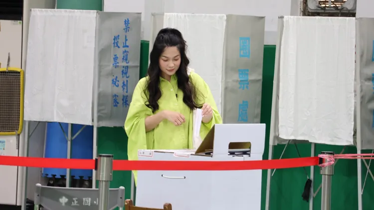 阿美表示，這次投票心情很緊張。記者葉家瑋攝