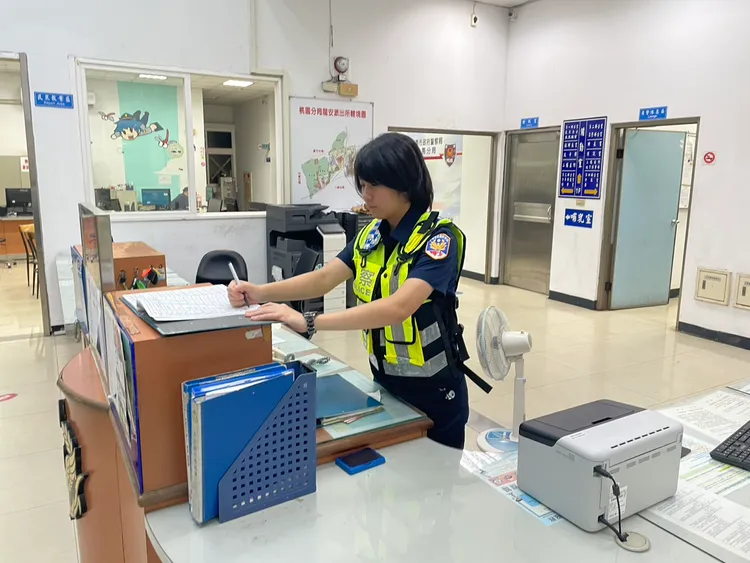 實習生倪紫軒。桃園警分局提供