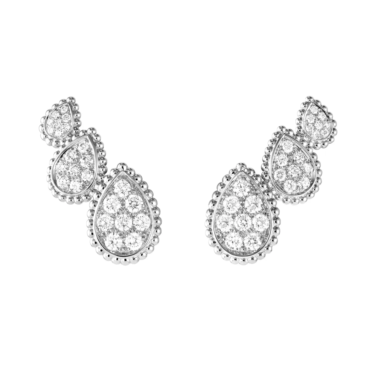 BOUCHERON Serpent Boheme系列耳環,白金750材質鑲嵌鑽石44萬1000元。品牌提供