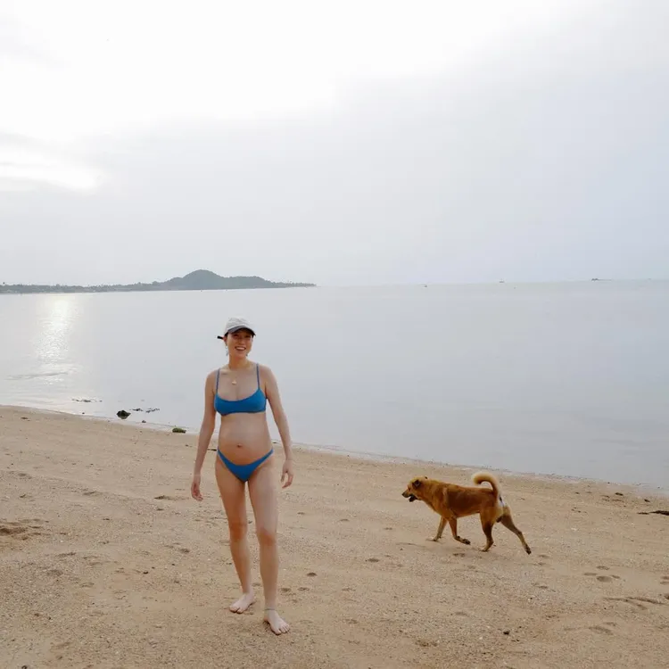 Melinda懷孕後大膽曬出比基尼辣照。翻攝Melinda IG