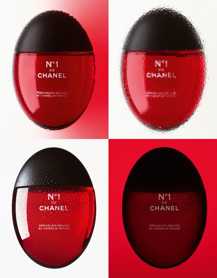 香奈兒推出全新1號紅色山茶花精萃噴霧。品牌提供