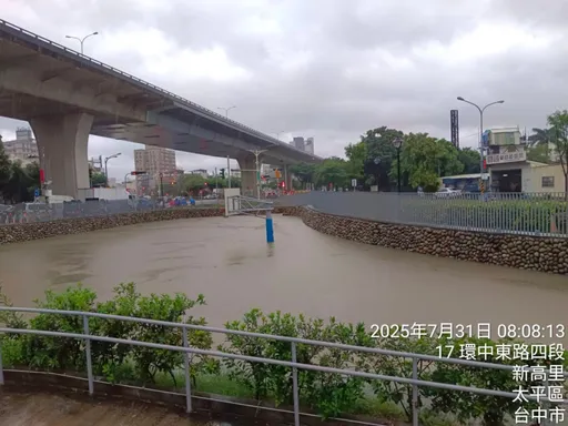 台中馬卡龍公園積水挨批!籃球場泡水 市府:兼具防災滯洪功能