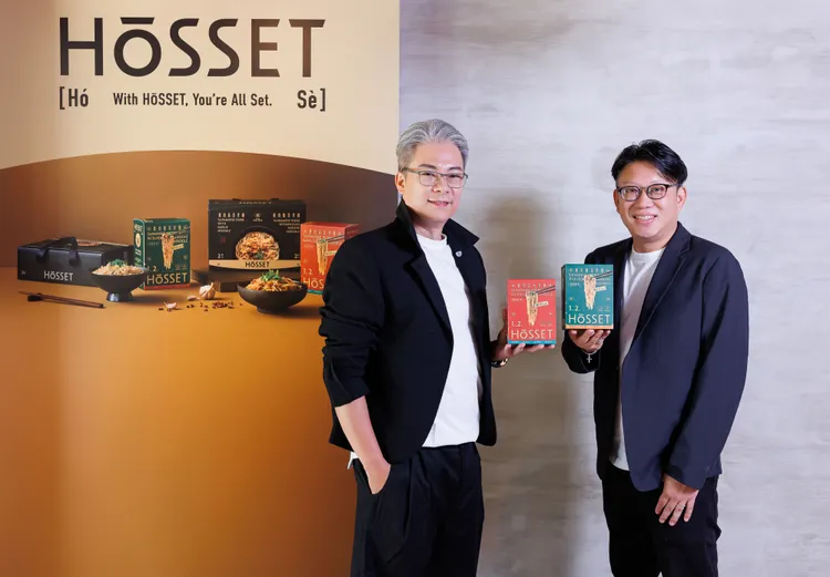 「HōSSET虎勢」創辦人暨執行長張溫森（左）、祥圃實業執行長吳季衡。HōSSET虎勢提供