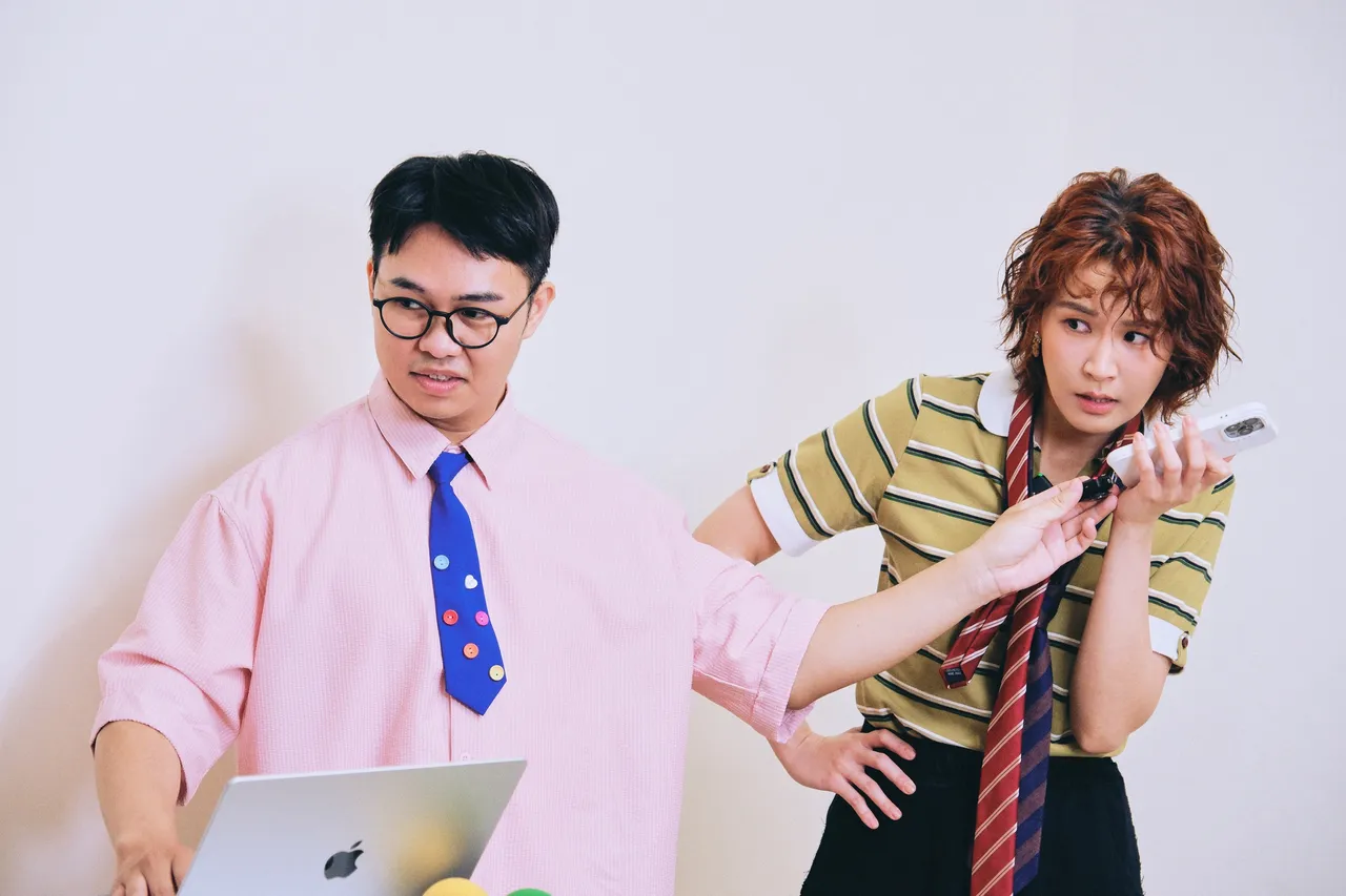 曾沛慈(右)现场Call out梁文音求救。艺和创艺提供
