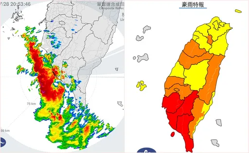 強烈雷雨帶已殺到家門口!明凌晨襲南台灣