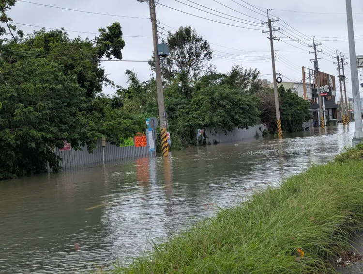 致災性豪雨狂炸嘉義，造成多處地區積淹水。台電提供