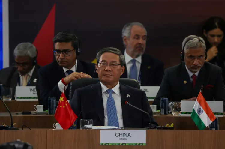 中國國務院總理李強本月7日在巴西出席金磚國峰會。路透社