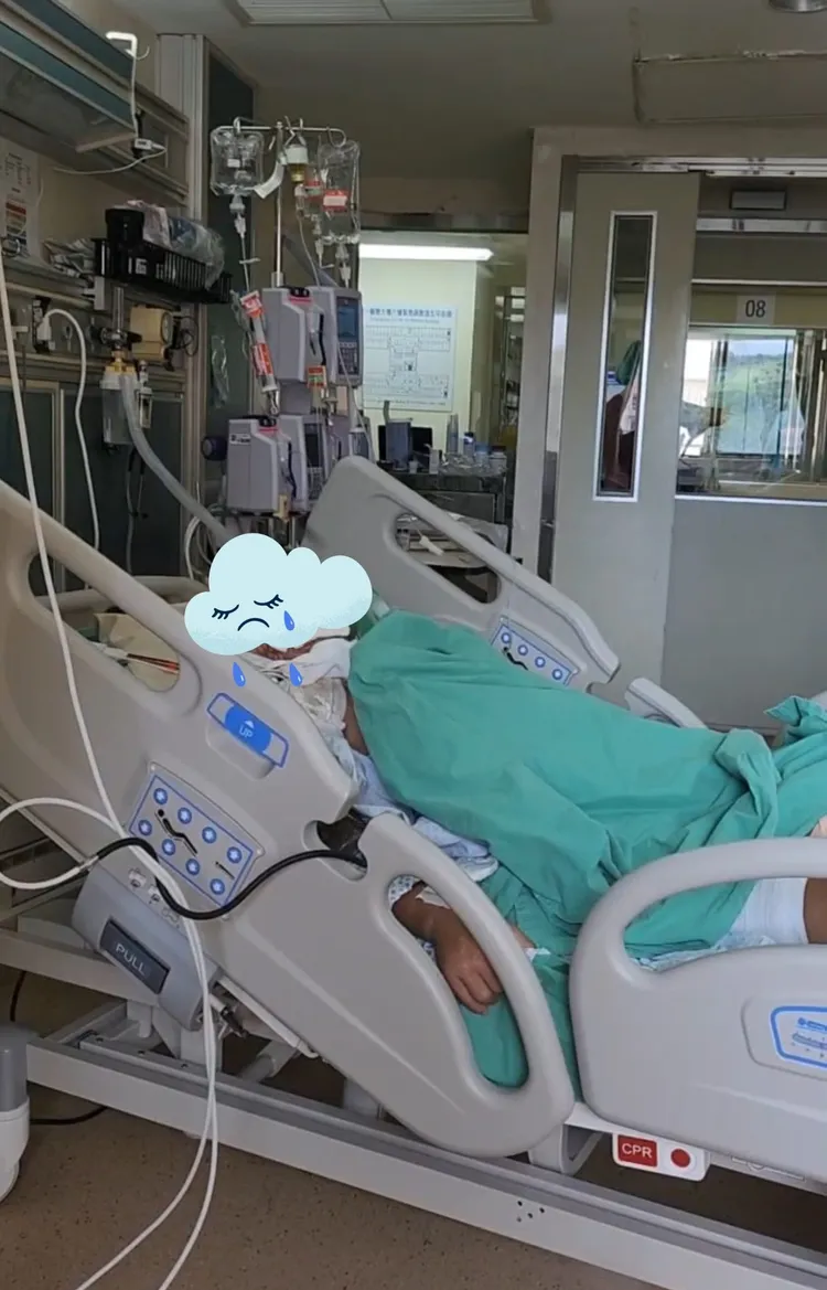 董姓男子遭人用滾燙熱水傷害住院治療中。翻攝蘭嶼大小事