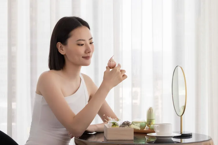 資生堂極上夏藏呵護會結束後，可享有精緻茶點。品牌提供