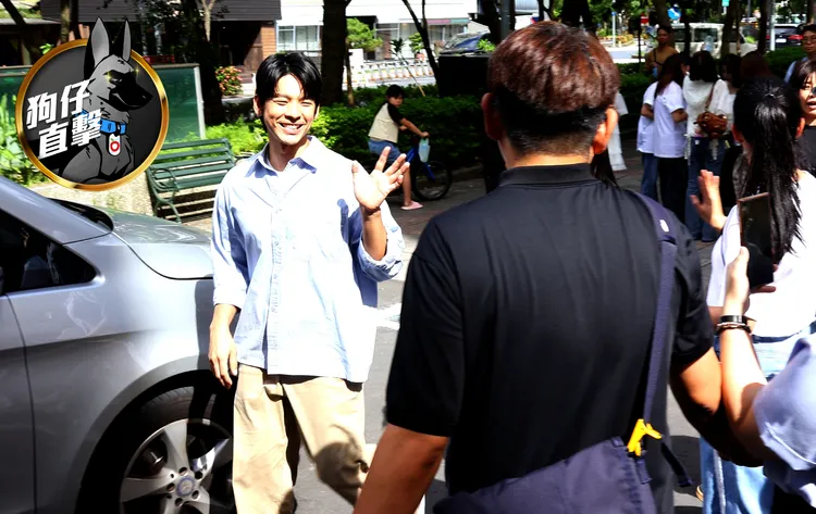 林柏宏在父債事件後首度公開亮相，出入有保鑣跟隨。特勤中心攝