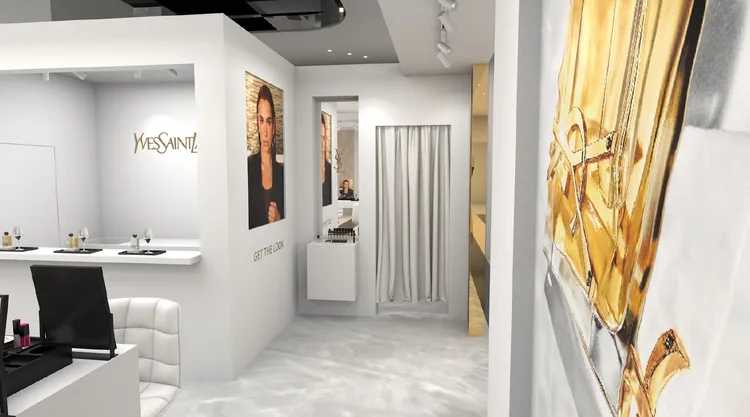 YSL仲夏度假VILLA快閃店調飲區與拍貼區。品牌提供