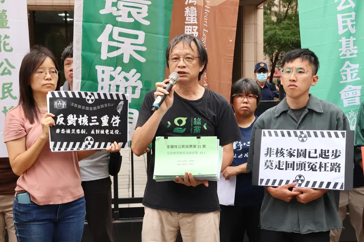 全國行動廢核平台「重啟核三公投」反方辦事處代表人李春祥。莊宗達攝