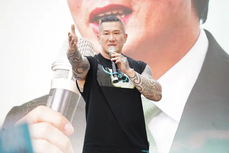 民眾黨「反罷要贏、台灣要贏」集會 館長陳之漢。邱筠媜攝