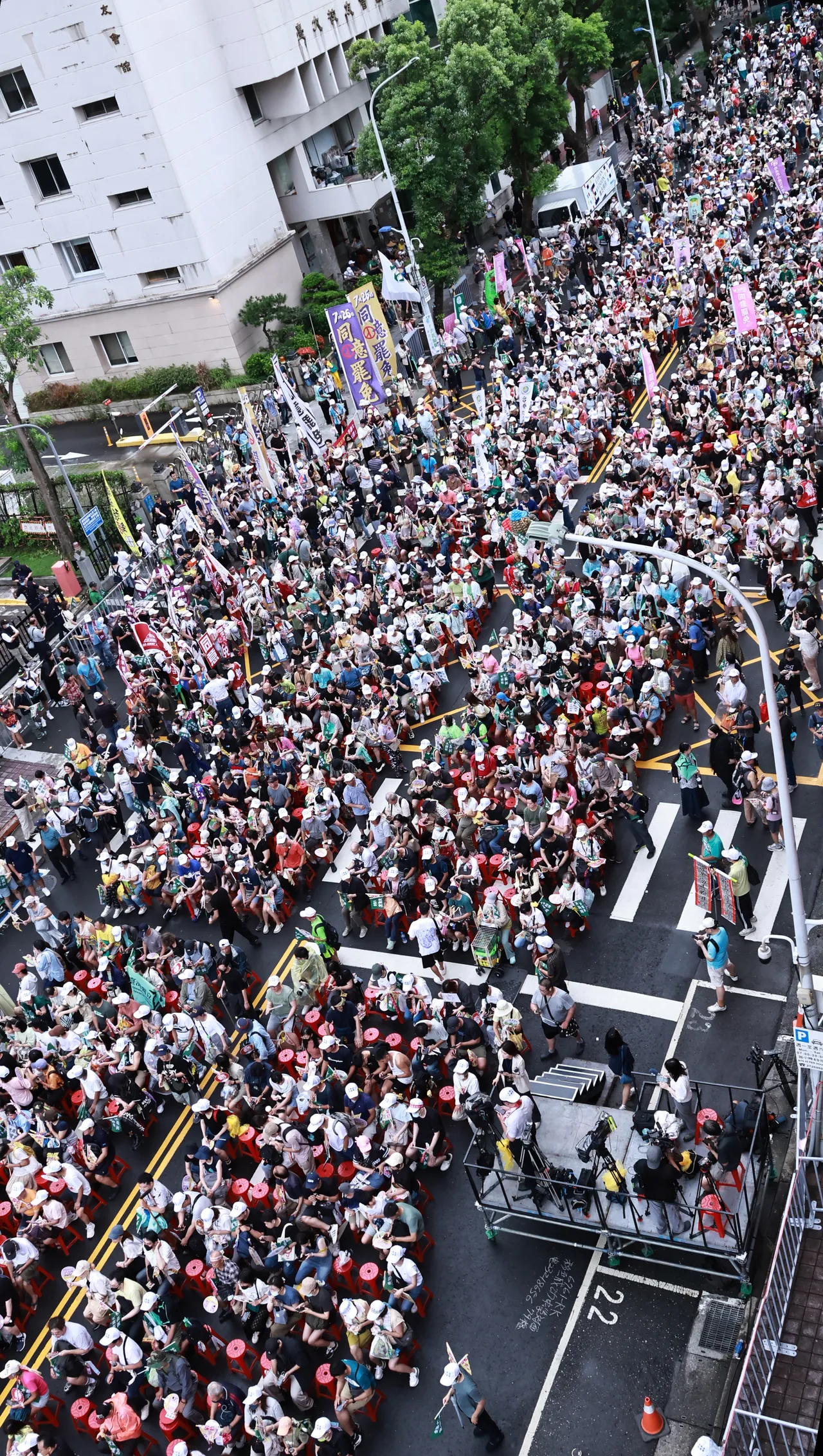 罷免團體舉辦的「護國保台晚會」。彭欣偉攝
