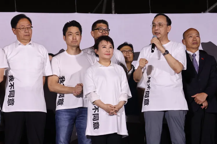 藍營選前之夜凱道集結。莊宗達攝