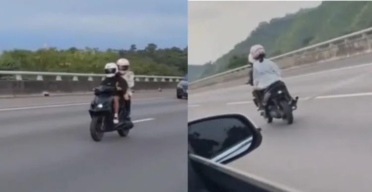 李男違規行駛國道3號，還拔下車牌規避查緝，也未裝後照鏡，警方循線逮人，也將依法開罰。取自《Threads》