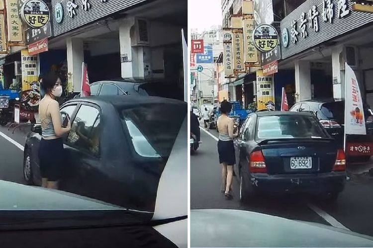 台中火辣露背女併排停車　他放棄檢舉喊：原諒是美德