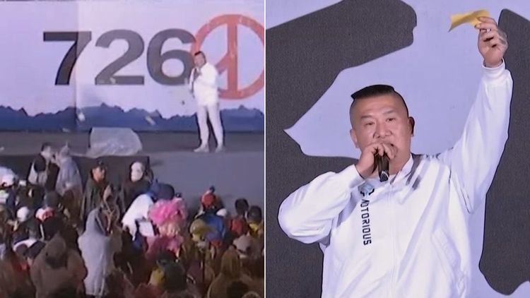 館長反罷演說被撒冥紙　「台灣民主被民進黨玩的這麼下賤」