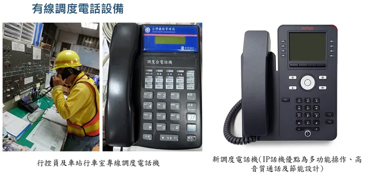 有線調度電話設備。台鐵提供