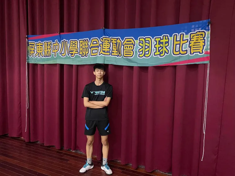 黃柏穎熱愛羽球運動。翻攝畫面