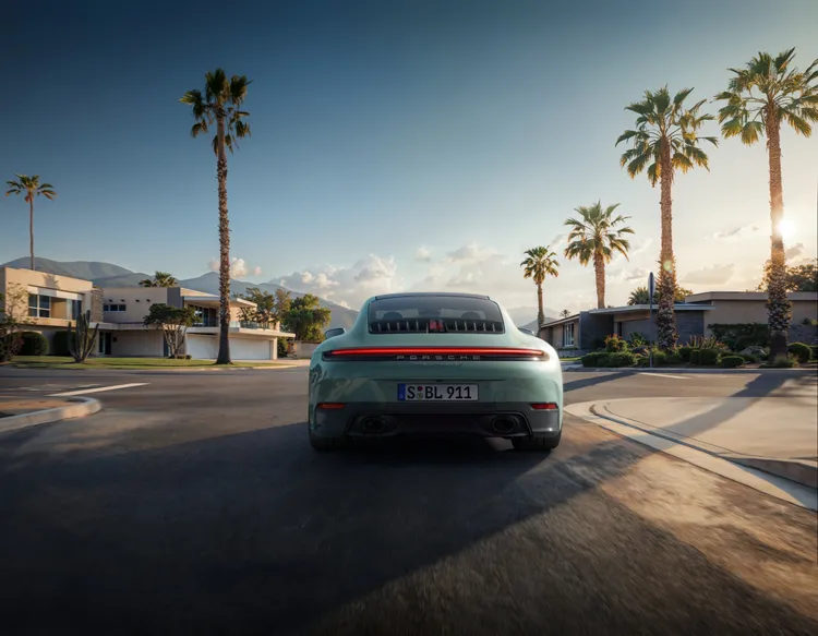 Porsche 911 Carrera 4S動力透過八速PDK雙離合器變速系統傳輸至四輪，0-100 km/h加速僅需3.3秒（搭配跑車計時套件）。原廠照片