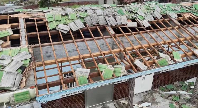 西寮里目前沒有電力和人力。台南大雄空拍授權引用