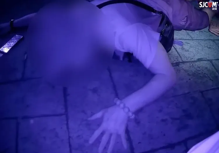 保就醫的江姓受刑人被警制伏。翻攝畫面