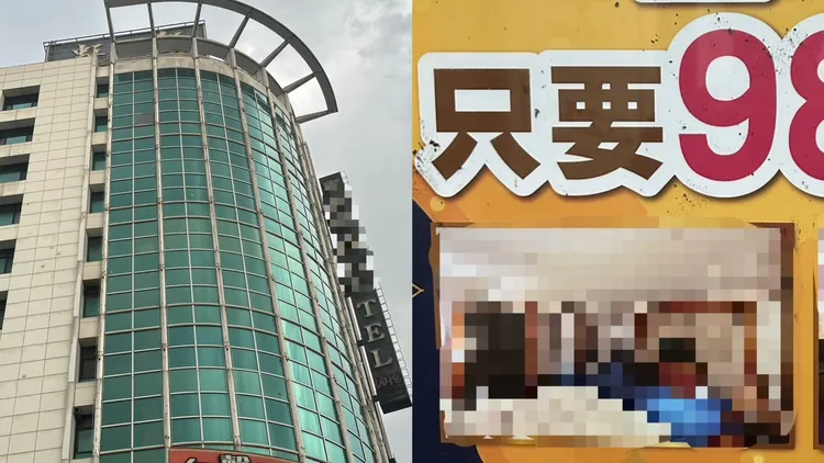 案發旅館位於新北熱鬧商業區，整棟大樓內還有舞廳、KTV龍蛇混雜。曾佳俊攝