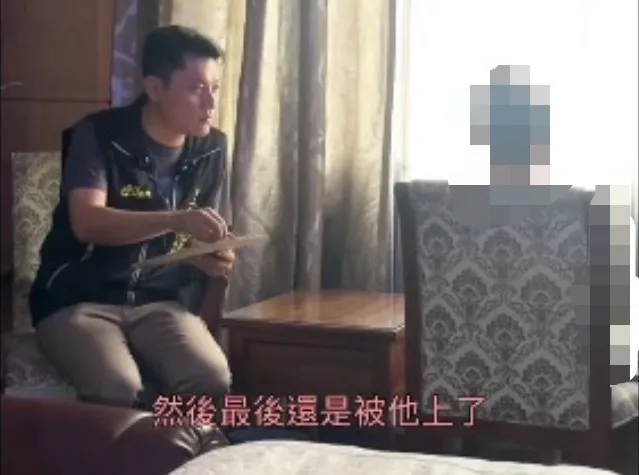 被害國一女學生出面接受抖音直播主(左)採訪，講述遭19歲男網友性侵生子過程。投訴人提供