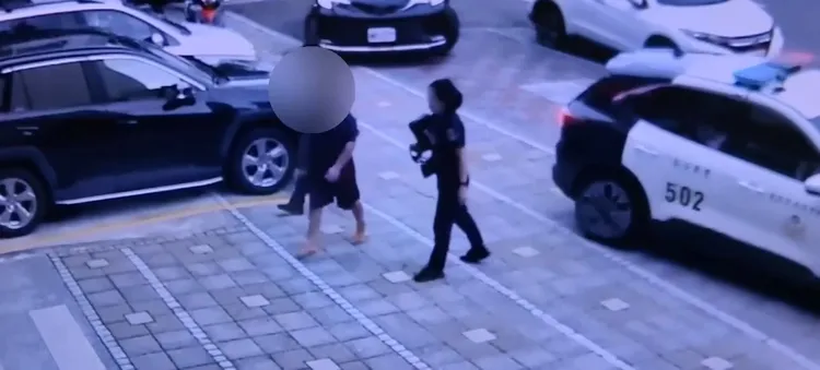 豐原警分局逮捕涉嫌在公車上對女學生性騷擾的嚴姓男子。民眾提供