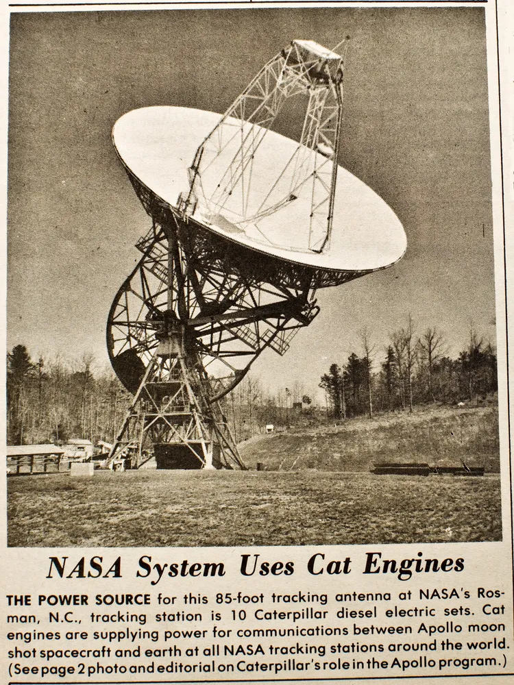 CAT參與1969阿波羅11號登月世紀工程。品牌提供