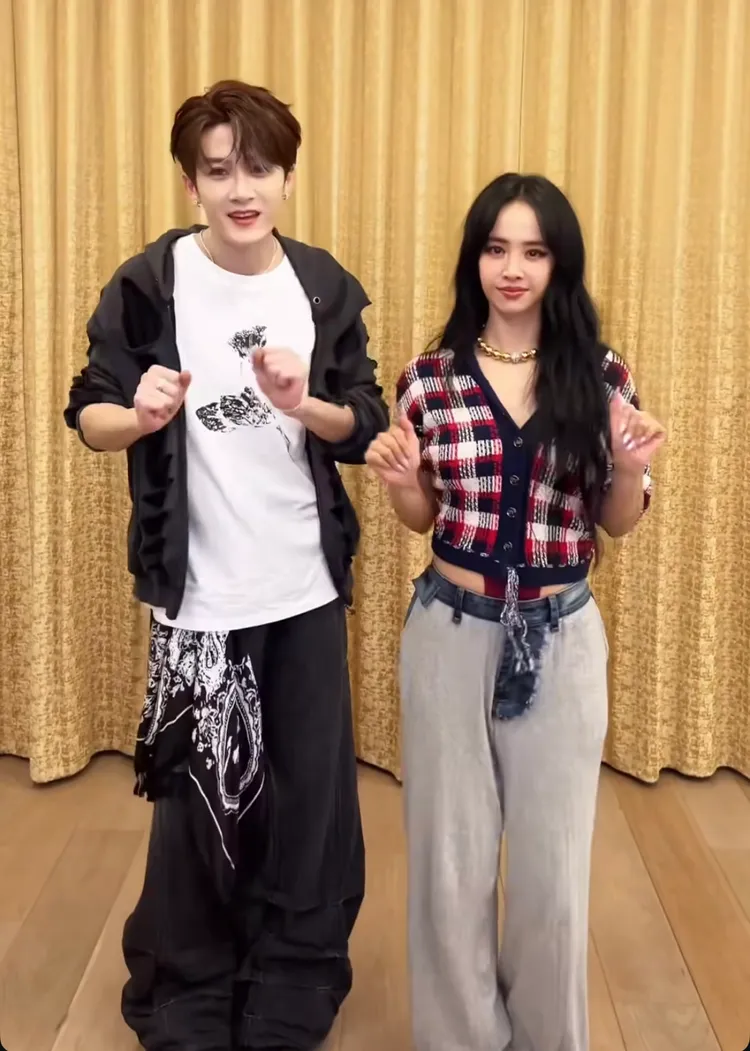 蔡依林（右）與檀健次（左）完美同步，展現絕佳默契。翻攝蔡依林IG