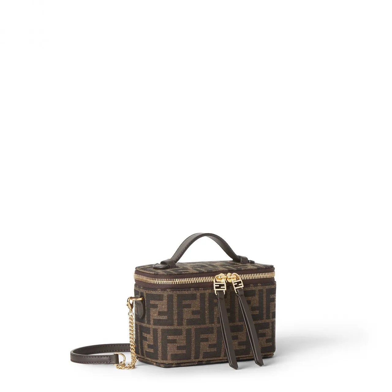 FENDI Vanity烟草棕FF提花布料。品牌提供