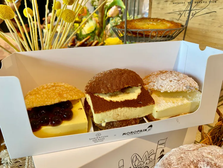 這次快閃販售蜜瓜包系列為禮盒每組3入售價450元。莊偉祺攝