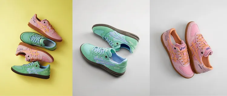 ASICS也端出繽紛色系的SKYHAND OG薄底鞋打造閨蜜穿搭。品牌提供
