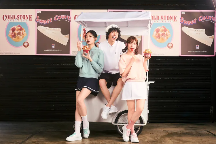 FILA七夕甜品鞋將冰淇淋的豐富層次感化為鞋履細節。品牌提供